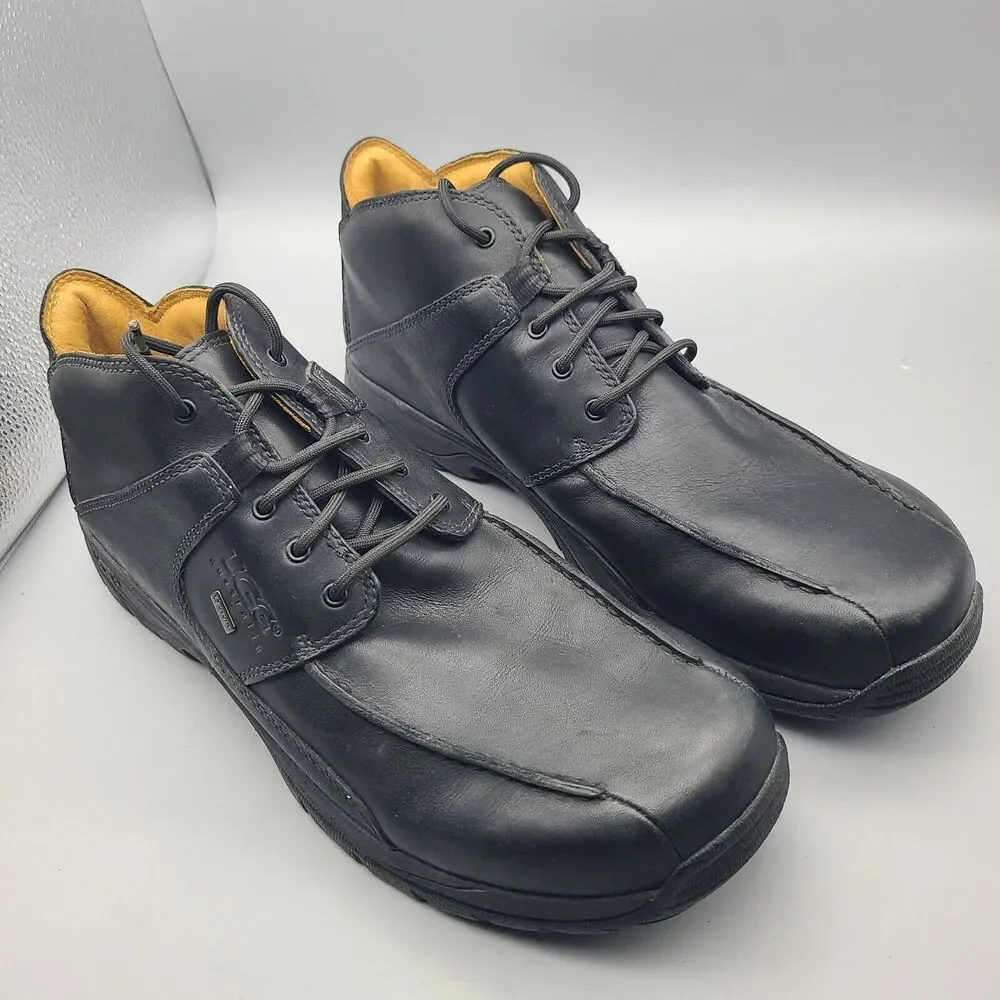 Ugg Mens Boots Black Lace Up Bicycle Toe #5552 Waterproof Vibram Size 13